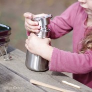 Duo Gourdes inox Gloup façon bambou - 400 & 600 ml Joli Monde