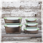 Trio Gourdes inox Gloup - 400 + 600 + 800 ml Joli Monde