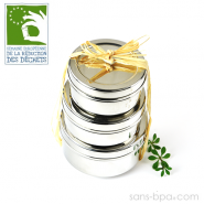 Ensemble 3 boites inox Rondes Joli MOnde - Semaine Européenne de la Réduction des Déchets