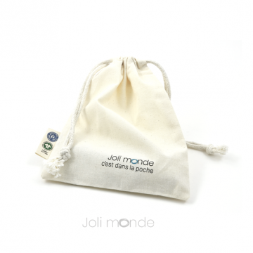 Sac coton C'est dans la Poche . Taille 15 x 20cm . Poids 10g - JOLI MONDE 2