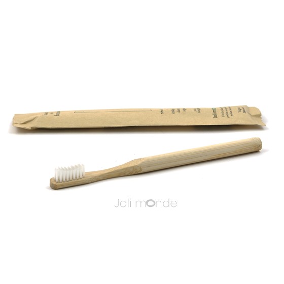 Lot 4 Brosses à dents bambou - Vague - Poils souples