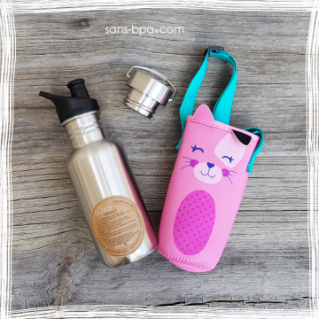 Kit gourde nomade 600ml Joli Monde - Chat