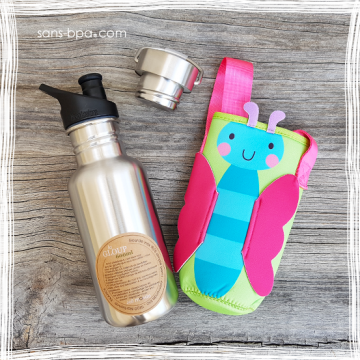 Kit gourde nomade 600ml Joli Monde - Papillon