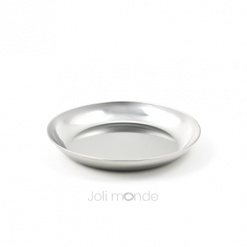 Lot 4 Assiettes inox La petite 18.5 cm . Joli Monde