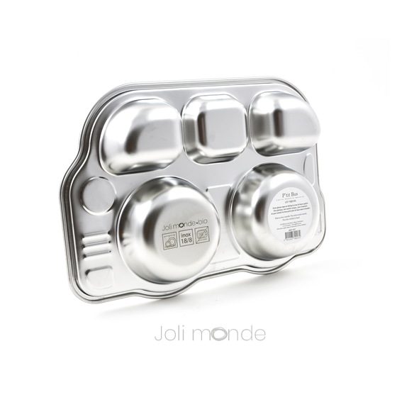 P'tit Bus - Plateau repas 5 compartiments Kids