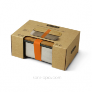 Sandwich Box - Bois & inox - Large 1250ml - Océan