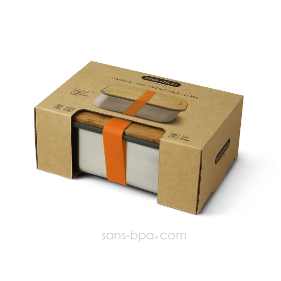 Sandwich Box - Bois & inox - Large 1250ml - Océan