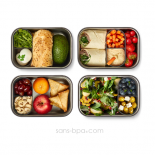 Sandwich Box - Bois & inox - Large 1250ml - Océan