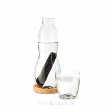 Carafe filtrante individuelle verre 800 ml