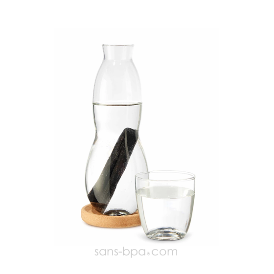 Carafe filtrante individuelle verre 800 ml