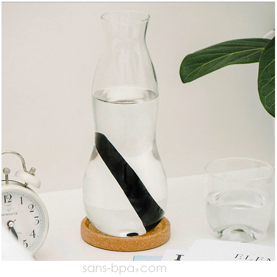 Carafe filtrante individuelle verre 800 ml