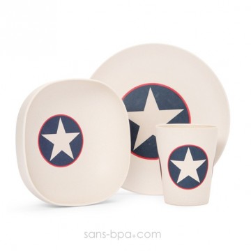 Set vaisselle biodégradable - Navy Star