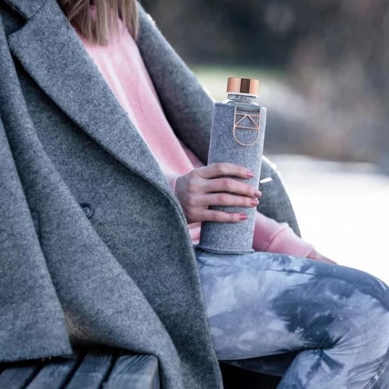 Gourde verre 750 ml - MISMATCH - Rose Gold