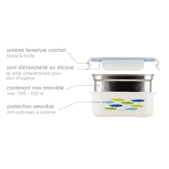 Boite à repas 450 ml POISSON ROSE - INNOBABY