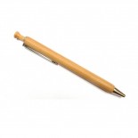 Stylo bois poussoir bois - Encre longue durée (bleu)