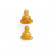 2 tétines caoutchouc goulot étroit - débit moyen 3-24 mois