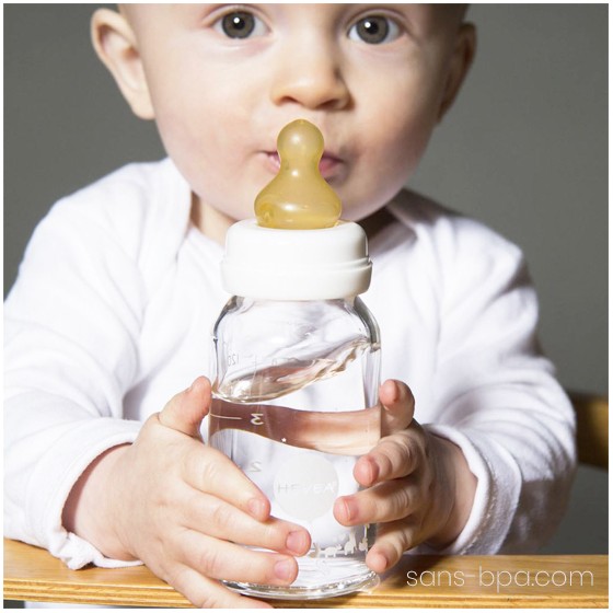 Lot de 2 biberons verre 120 ml