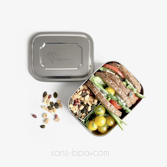 Boite 3 compartiments 100% inox LARGE TRIO