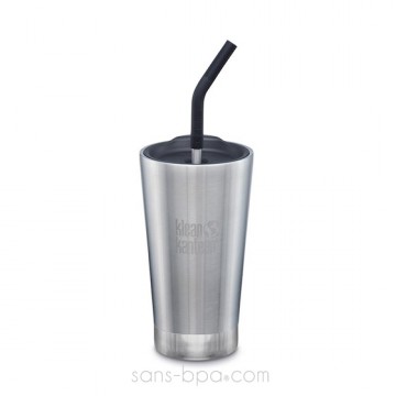 Timbale inox isotherme & sa paille 473ml