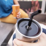 Timbale inox isotherme & sa paille 473ml