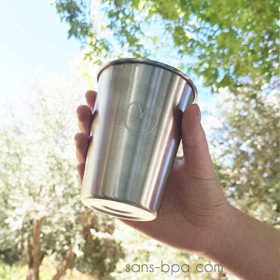 Lot 2 timbales inox 350 ml - Coeur