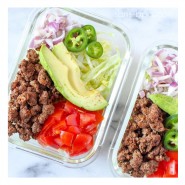 Contenant verre Lunch Tube 695 ml - Bleu