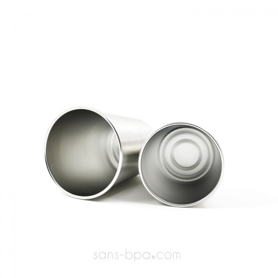 Lot 2 P'tites timbales inox 180 ml