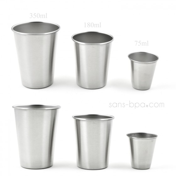 Lot 6 P'tites timbales inox 180 ml