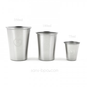 Lot 4 Mini timbales inox 75 ml - JOLI COEUR 2