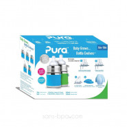 Ensemble biberons évolutifs inox 150 ml - Aqua & Green