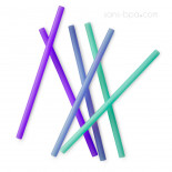 Lot 6 pailles silicones - Purple - Blue - Sea