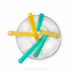 Lot 6 pailles silicones enfants - Jaune & vert
