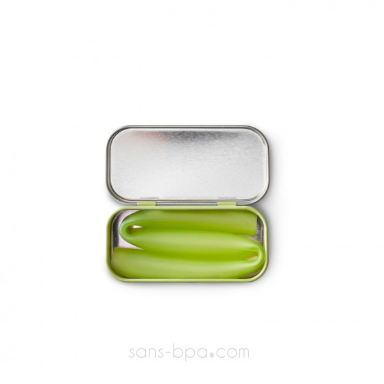 Paille nomade Smoothie - silicone LIME