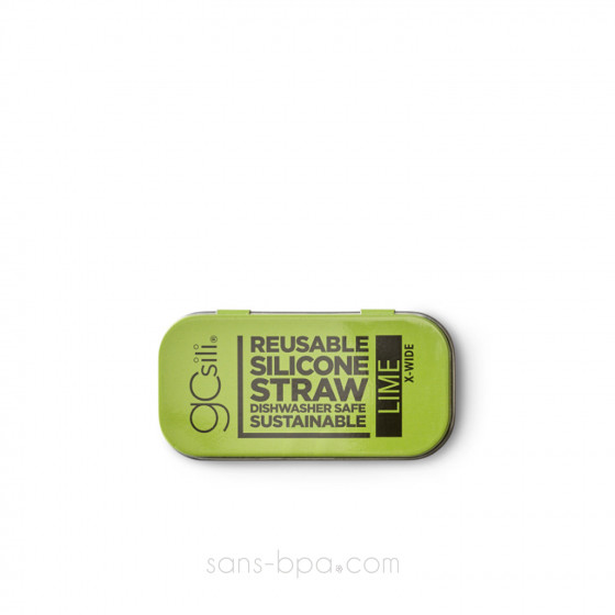 Paille nomade Smoothie - silicone LIME