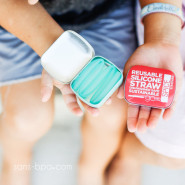 Paille nomade X-Long - silicone FROST