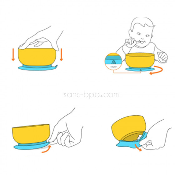 Assiette bambou à ventouse & sa cuillère bébé