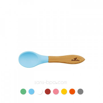 Cuillère pour bébé Bambou & silicone