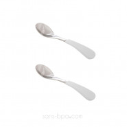 Lot 2 cuillères pour bébé inox & silicone