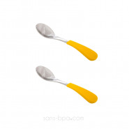 Lot 2 cuillères pour bébé inox & silicone