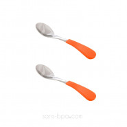 Lot 2 cuillères pour bébé inox & silicone