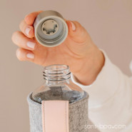 Gourde verre 750 ml - MISMATCH - Pink Breeze