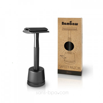 Rasoir de sécurité & son support inox GOLD