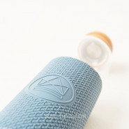 Gourde verre & silicone 550 ml BLEU