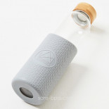 Gourde verre & silicone 550 ml  BLEU