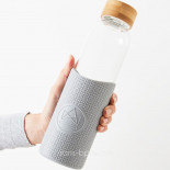 Gourde verre & silicone 550 ml  BLEU