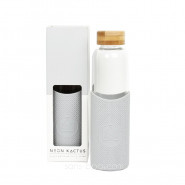 Gourde verre & silicone 550 ml BLEU