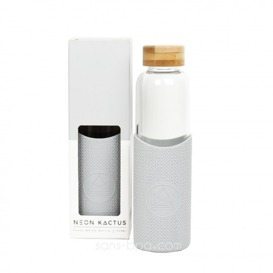 Gourde verre & silicone 550 ml  BLEU