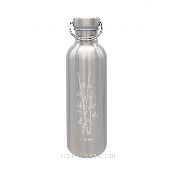 Gourde inox 1 litre SPORTY - BAMBOU