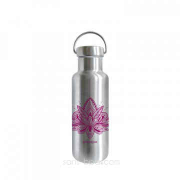 Gourde inox 500ml isotherme GROOVY - LOTUS VIOLET