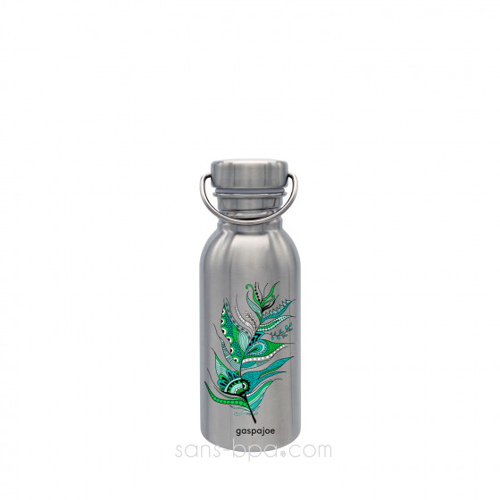 Gourde inox 500ml SPORTY - PLUME VERTE